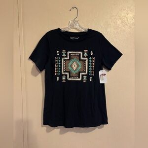 NWT HRT & LUV Mineral Washed Aztec tee sz S